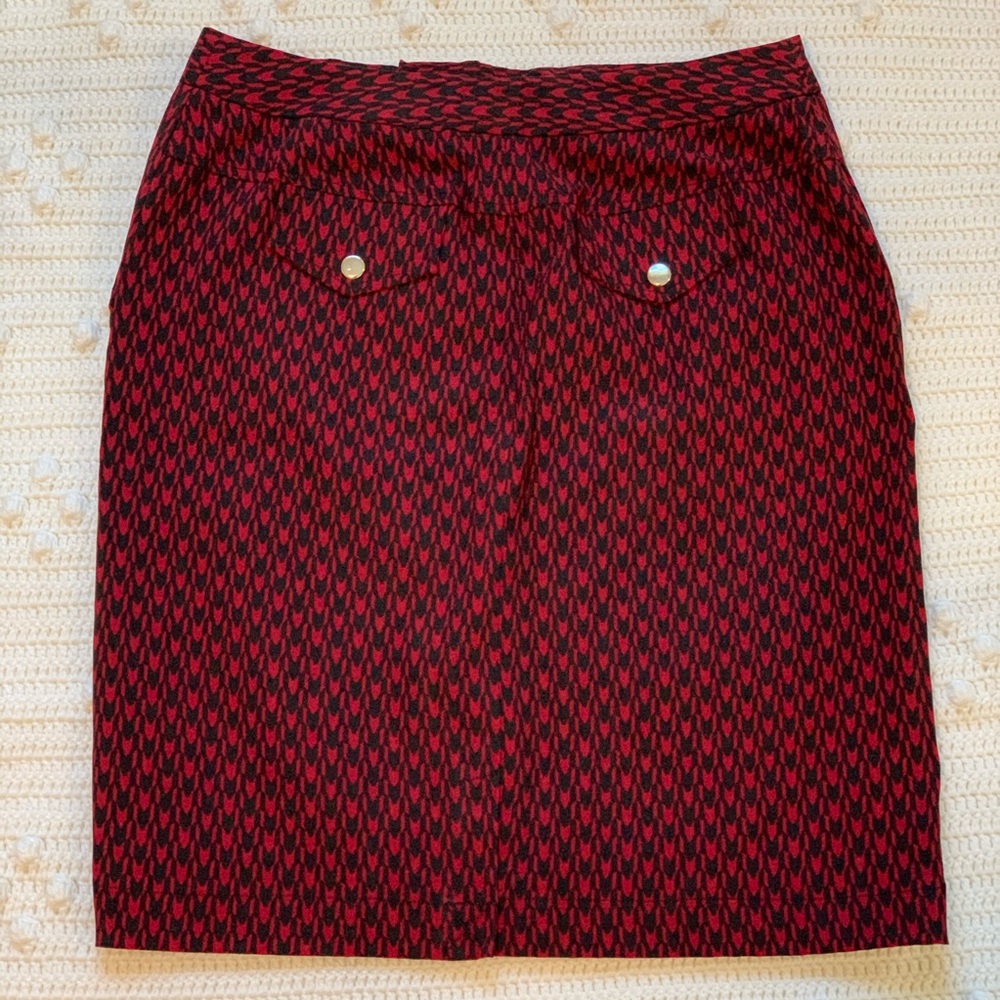 Metrostyle Classic Red/Black Stretch Skirt 6P